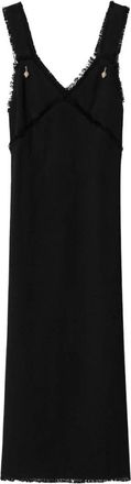 Toteme V-Neck Ruwe Slipjurk - Dames - Casual kleedjes - Zwart - S - Kleedjes