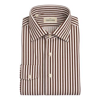 Alessandro Gherardi Formal Shirts, male, Brown, Size: 3XL 38P4 820Righe Shirt