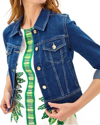 Lilly Pulitzer Seaspray Denim Jacket In Medium Wash
