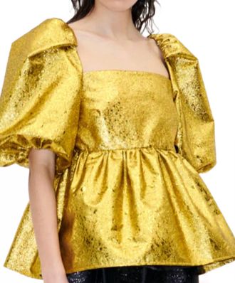Stine Goya Kinsley Top Blouse In Luminescent Gold