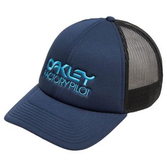 Oakley Mens Factory Pilot Trucker Hat Cap, Fathom, One Size