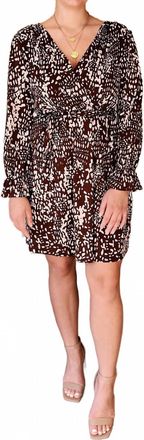 Gilli Novah Dress In Brown And Cream