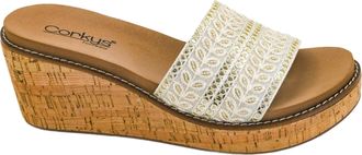 Corkys Footwear Womens Wanderlust Wedge Sandals In Ivory