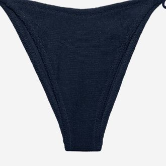 MC2 Saint Barth Stretch Crinkle Bikini Bottoms - Navy