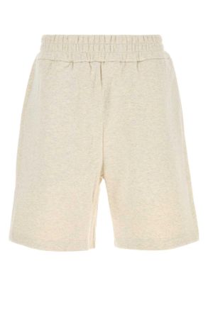Fendi Melange Cream Cotton Bermuda Shorts