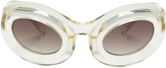 Henrik Vibskov Tyler oval-frame sunglasses - unisex - Acetate/Acrylic - One Size - Yellow