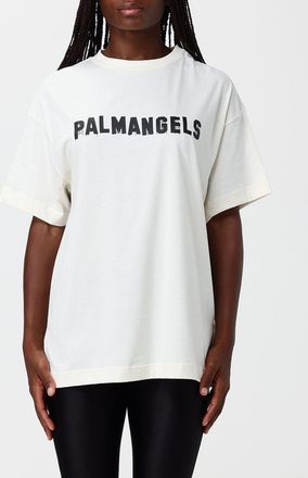 Palm Angels T-shirt oversize in cotone con logo a contrasto e girocollo