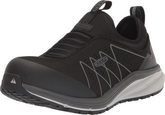 Keen Mens Vista Energy Shift Low Composite Toe Slip On Industrial Work Sneakers, Vapor/Black, 9.5 Wide