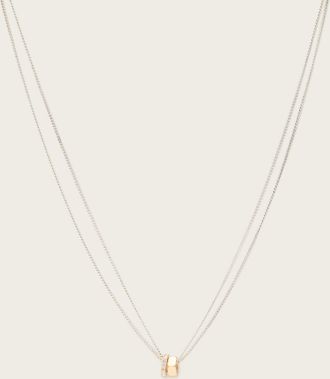 AllSaints Brass Selene Screw Necklace, Size: One Size