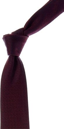Canali Burgundy Flags Reversible Silk Tie