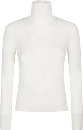 P.A.R.O.S.H. Long Turtle Neck Fitted Wool Turtleneck