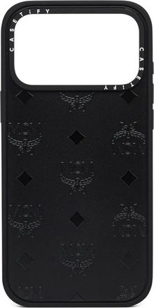 MCM x Casetify Cover per iPhone 17 Pro Max con monogramma - Nero