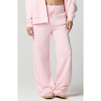 Florence By Mills Cozy Crush Wide Leg Sweatpants in Ballet Slipper at Nordstrom, Size X-Large