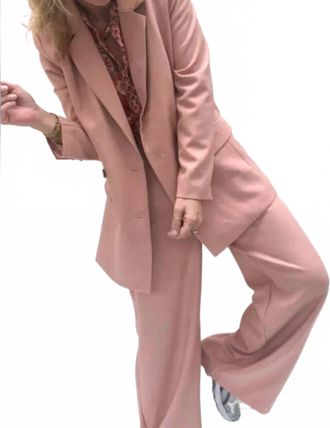 Twin-Set Waist Detail Blazer In Pink