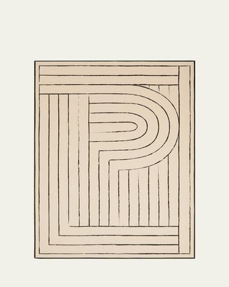 Loro Piana Labyrinth Screen-Printed Cashmere Throw, 59 x 79