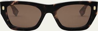 Fendi Roma Acetate Rectangle Sunglasses