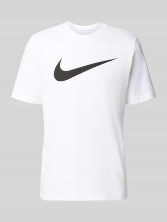 Nike T-Shirt mit Logo-Print Modell Swoosh in Weiss, Gr&ouml;&szlig;e XXL