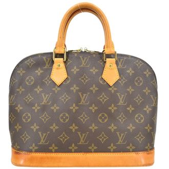 Louis Vuitton Alma Handbag Monogram Canvas Brown Canvas Handbag (Pre-Owned)