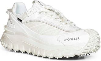 Moncler Mens Sneakers Trailgrip Gtx White Calf Leather Trainers