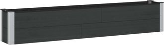 vidaXL Arriate Elevado Negro 200 X 30 X 36 Cm Wpc Y Aluminio Vidaxl