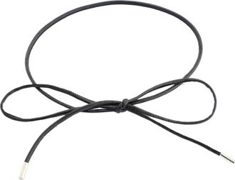 Generic DIY Knotted Round Leather Thin Belts Dress Coat Shirt Decoration String Rope Tie Belt Vintage Lanyard For Waist Accessoy(Black)