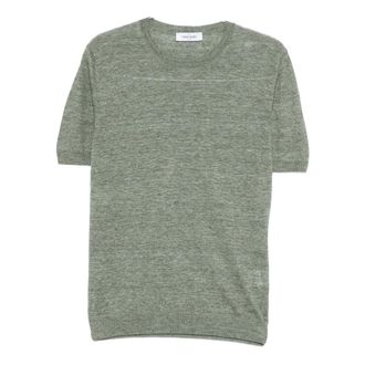 Gran Sasso Round-neck Knitwear, male, Green, Size: XL Paricollo Crew Neck