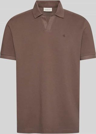 Calvin Klein Jeans Regular Fit Poloshirt aus reiner Baumwolle in Schoko, Gr&ouml;&szlig;e XXL