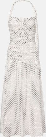 Poss&eacute; Edie polka-dot halterneck midi dress