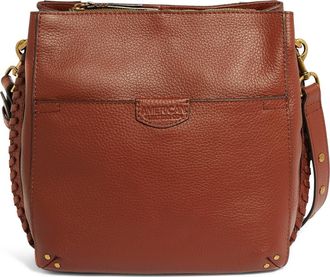 American Leather Co. Luca Triple Pocket Leather Crossbody Bag in Brandy Smooth at Nordstrom Rack