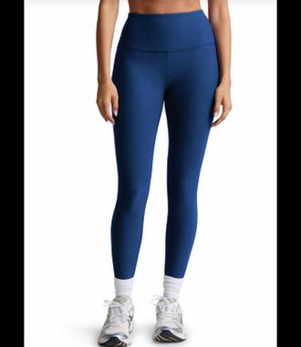 Beyond Yoga Spacedye Caught In The Midi Legging In Marine Blue