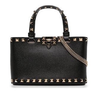 Valentino Pre-owned Valentino Mini Grainy Calfskin Rockstud Shopping Bag Ladies 4RER9KAU1FYMDIEQ