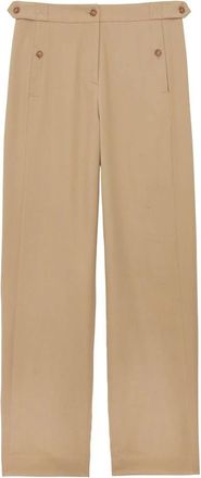 Ines De La Fressange Piotr broek - Dames - Straight fit broeken - Beige - XL - Katoen - Broeken