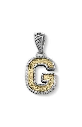 Samuel B. Two-Tone Initial Pendant in Silver/gold G at Nordstrom Rack