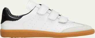 Isabel Marant Beth Perforated Leather Grip-Strap Sneakers
