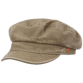 Mayser Altona Sunprotect Fisherman&acute;s Cap Women/Men - Made in The EU Cotton Women&acute;s Newsboy with Peak Summer Spring-Summer - 55 cm Dark Beige