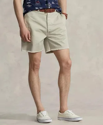 Polo Ralph Lauren Mens Polo Ralph Lauren Chino Shorts Beige 100% Cotton 6 Relaxed Fit KFC295