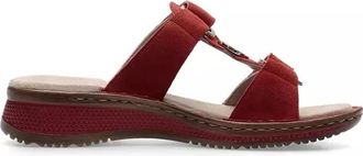 Ara Rode Slide Sandaal - Hawaii Stijl - Dames - Sandalen - Rood - 36 EU - Su&egrave;de - Schoenen