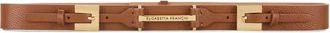 Elisabetta Franchi double-buckle leather belt - women - Calf Leather - 38 - Brown