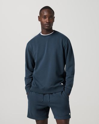 Vuori Clothing Cypress Vintage Crew Neck Shirt | Ocean Blue | Medium