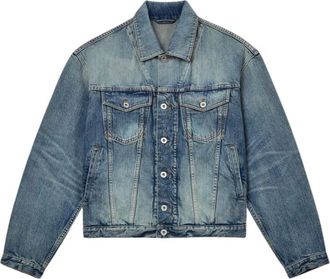 Kenzo Jassen, Heren, Blauw, S, Denim, Pop Trucker Denim Jas