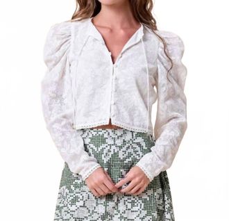 Cleobella Odeal Puff Shoulder Top In White