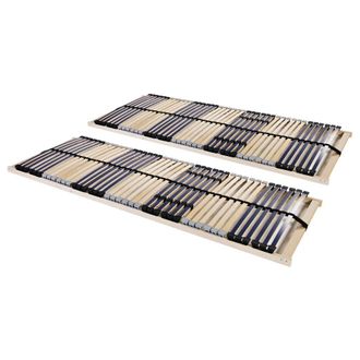 vidaXL Somieres De L&aacute;minas Con 42 Listones 7 Zonas 2 Uds 90x200 Cm Vidaxl