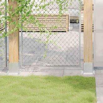 Berkfield Home Post Bases Square 12 pcs Silver 101x101 mm Galvanised Steel