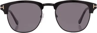 Tom Ford Polarized Smoke Square Mens Sunglasses FT0248 01D 51