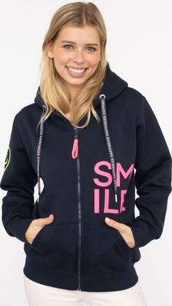 Zwillingsherz Kapuzensweatjacke »Alissa« mit SMILE, gesticktem Herz am Arm und Reissverschluss