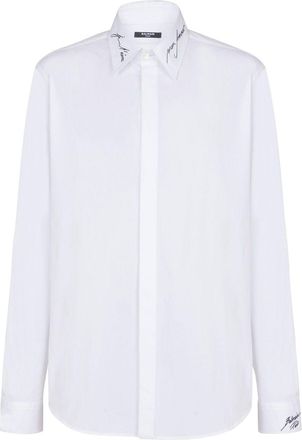 Balmain Camicia con ricamo - Bianco