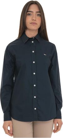 Harmont & Blaine Klassiek Shirt - Dames - Overhemden - Blauw - M - Katoen - Overhemden