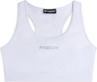 Freddy Reggiseno Sportivo con Supporto Medio e bordature a contrasto