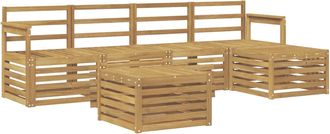 vidaXL Conjunto De Sof&aacute;s De Exterior 6 Uds. Blanco Vidaxl