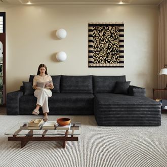 STILVORA Sof&aacute; Modular Sin Hueso De 270 Cm, Con Chaise Longue En Forma De L, Sof&aacute; Modular Moderno, Con Asiento Profundo, Sin Necesidad De Montaje, Sof&aacute;s De Comp